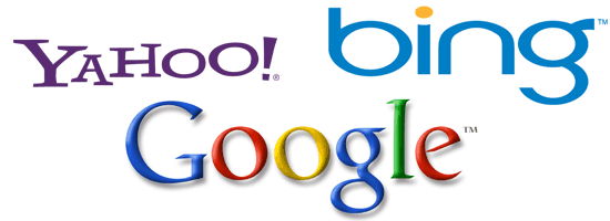 Google, Bing and Yahoo Google, Bing and Yahoo
